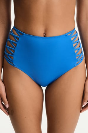 Okyanus Mavi Fashion Yüksek Bel Bikini Altı
