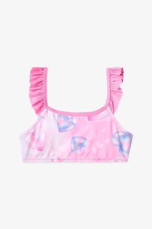 Kız Çocuk Adela Halter Kalp Desenli Bikini Takımı