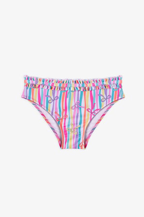 Kız Çocuk Ribbon Bandeau Kurdela Desenli Bikini Takımı