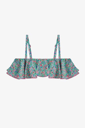 Kız Çocuk Ditsy Bandeau Çıtır Çiçek Desenli Bikini Takımı