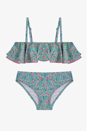 Kız Çocuk Ditsy Bandeau Çıtır Çiçek Desenli Bikini Takımı