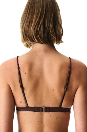 Kahverengi Valeria Üçgen Fit Bikini Üstü