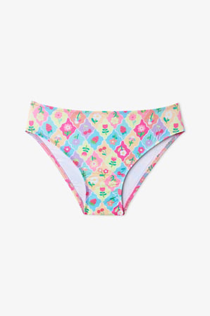 Kız Çocuk Sevimli Bandeau Meyve Desenli Bikini Takımı