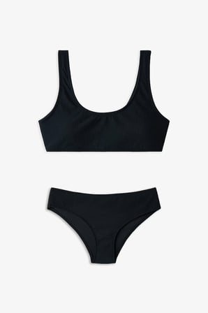 Kız Çocuk Si̇yah Black Halter Bikini Takımı