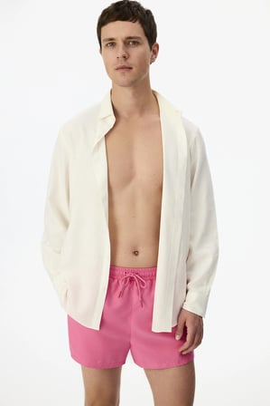 Erkek Pembe Basic Şort