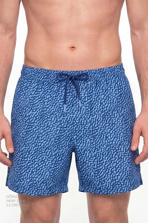 Erkek Mavi Navy Coral Şort