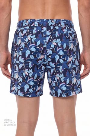 Erkek Surf View Yaprak Desenli Şort