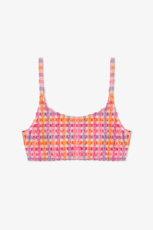 Kız Çocuk Pembe Vicky Halter Pötikare Desenli Bikini Takımı