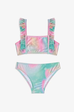 Renkli Kız Çocuk Magic Mist Bandeau Bikini Takımı