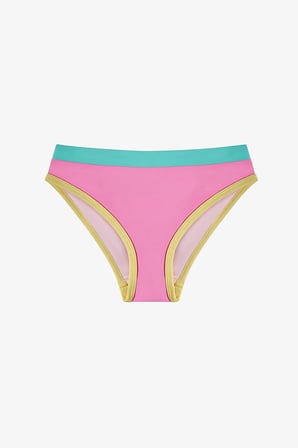 Kız Çocuk Açık Pembe Beauty Halter Hologram Desenli Bikini Takımı