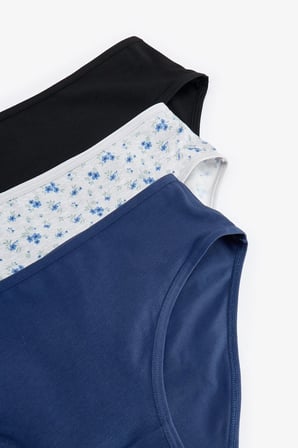 Azure Kapamalı Çiçekli 3'lü Slip Külot