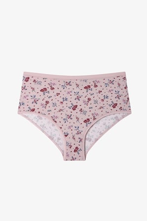 Renkli Nostalgia 3'lü Pamuklu Yüksek Bel Slip Külot