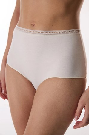 Bej Easy Pamuklu Trim Yüksek Bel Slip Külot