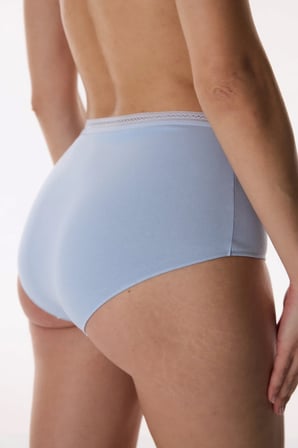 Mavi Easy Pamuklu Trim Yüksek Bel Slip Külot