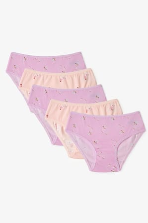 Kız Çocuk Pembe Pinksheep Kuzu Desenli 5'li Slip Külot