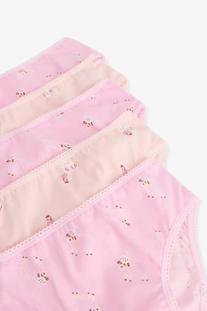 Kız Çocuk Pembe Pinksheep Kuzu Desenli 5'li Slip Külot