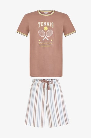 Erkek Renkli Rust Retreat Pijama Takımı