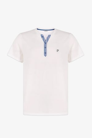 Erkek Soft Shore Çizgili Kısa Kollu Pijama Takımı