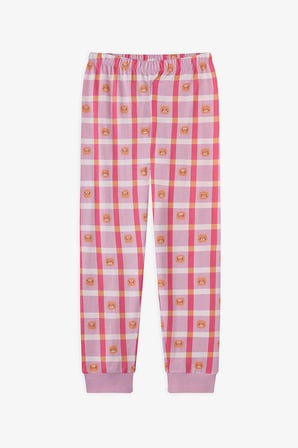 Pembe Kız Çocuk Caturday Night Uzun Kollu Pamuklu 2'li Pijama Takımı