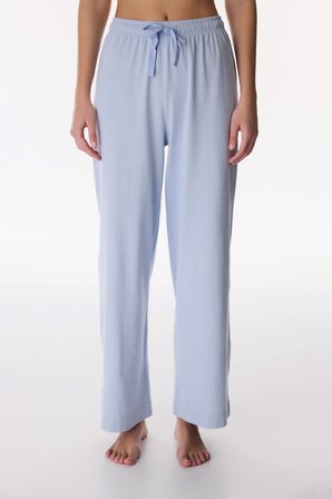 Mavi Cozy Club Solid Pamuklu Pantolon Pijama Altı