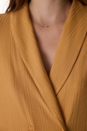 Tarçin Margot Fitilli Kısa Kollu Pantolon Pijama Takımı