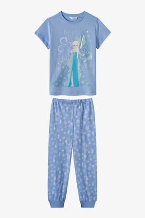 Mavi Kız Çocuk Lic Erkek Çocuk Frozen Pamuklu Pijama Takımı