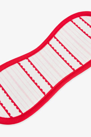 Kırmızı Rosy Stripes Uyku Gözlügü