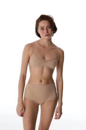 Bej Trim Mini Dantelli Sütyen