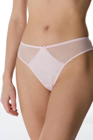 Pembe Dot Saten Brazilian Külot