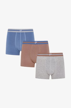 Erkek Neutral 3'lü Boxer