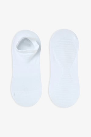 Siyah Beyaz Non Grip Sport  2li Patik Çorap