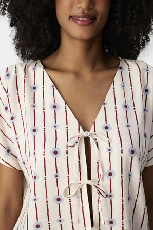 Renkli Floral Bliss Şortlu Pijama Takımı