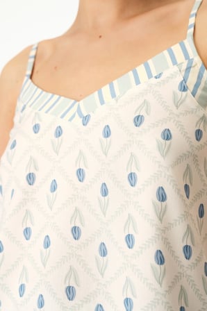 Serenity Çiçekli Atlet Pijama Üstü
