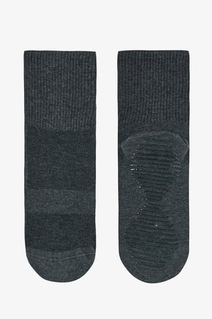 Siyah Antrasit Non Grip Sport  2li Soket Çorap