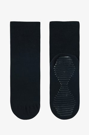 Siyah Antrasit Non Grip Sport  2li Soket Çorap