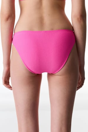 Parlak Pembe Nena Dokulu Orta Bel Bikini Altı