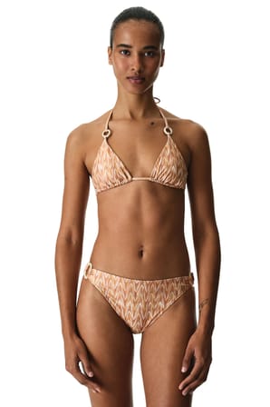 Kacie Üçgen Zigzag Desenli Bikini Üstü