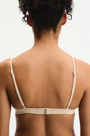 Pastel Bej Kaia Üçgen Fit Bikini Üstü