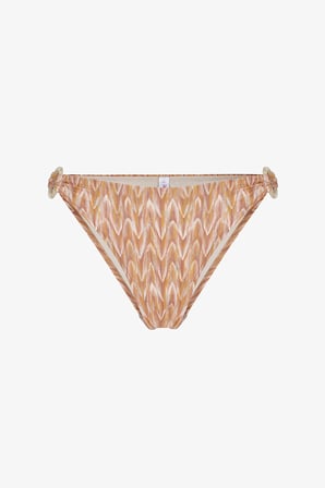 Kacie Side Zigzag Desenli Orta Bel Bikini Altı