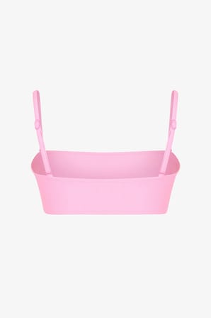 Açık Pembe Missa Straplez Dokulu Bikini Üstü