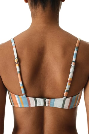 Kourtney Minimal Çizgili Bikini Üstü