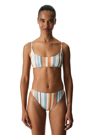 Kourtney Minimal Çizgili Bikini Üstü