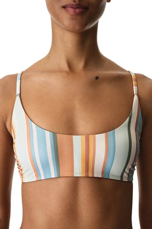 Kourtney Minimal Çizgili Bikini Üstü