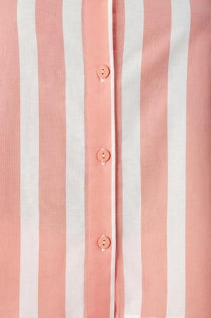 Pembe Rahat Club Çizgili Atlet Pijama Üstü