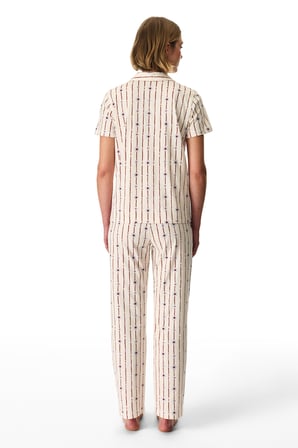 Renkli Floral Bliss Pamuklu Gömlek Pantolon Pijama Takımı