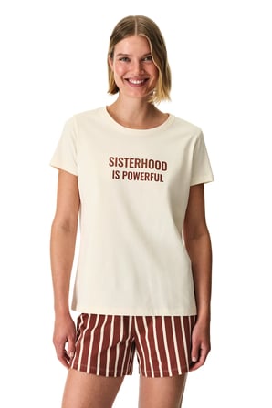 Renkli Sisterhood Pamuklu Şortlu Pijama Takımı
