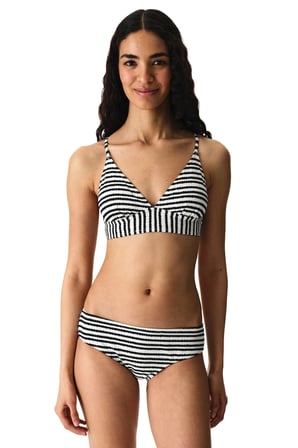 Ringel Çizgili Dokulu Orta Bel Bikini Altı