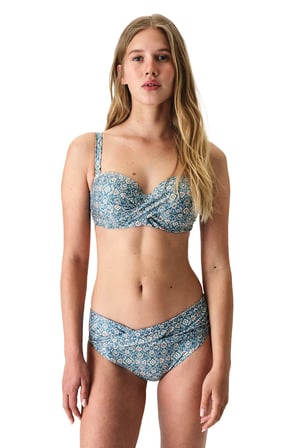 Beatriz Burgu Etnik Desenli Orta Bel Bikini Altı