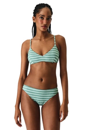 Maela Çizgili Dokulu Bikini Üstü