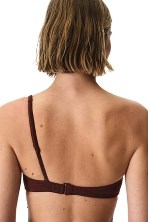 Kahverengi Jasmine Tek Omuz Bikini Üstü